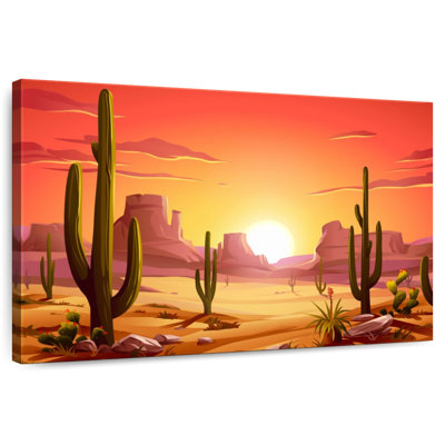 Alvord Cactus Desert Sundown