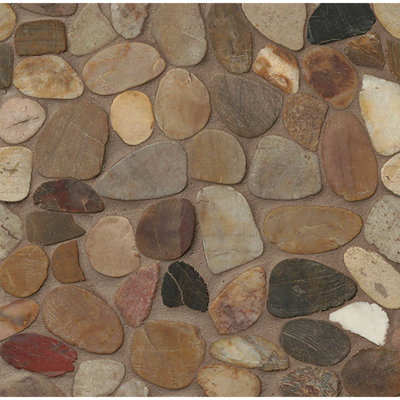 Hemisphere 12'' x 12'' Natural Stone Mosaic Wall Tile