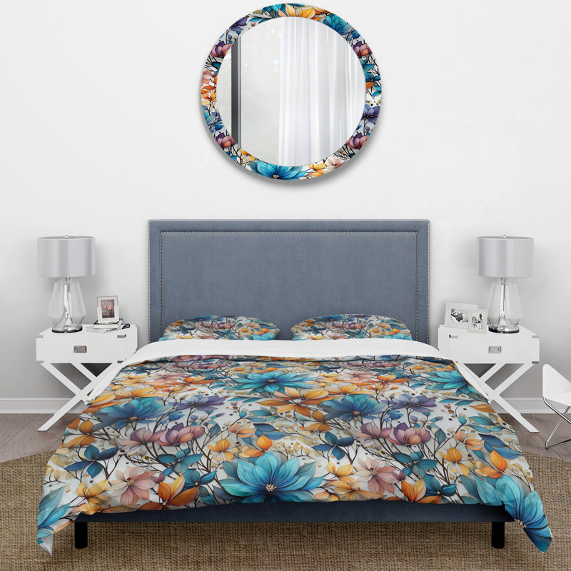 Ensemble de housse de couette Watercolor Whimsy, Housse de couette pour très grand lit et 2 très
