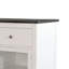 Buffet Orso, 2 tiroirs avec tablettes réglables, blanc