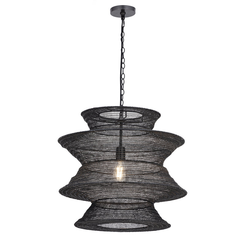 Krabi-Single Pendant, 60 W, 20.25" H x 14" W x 14" D