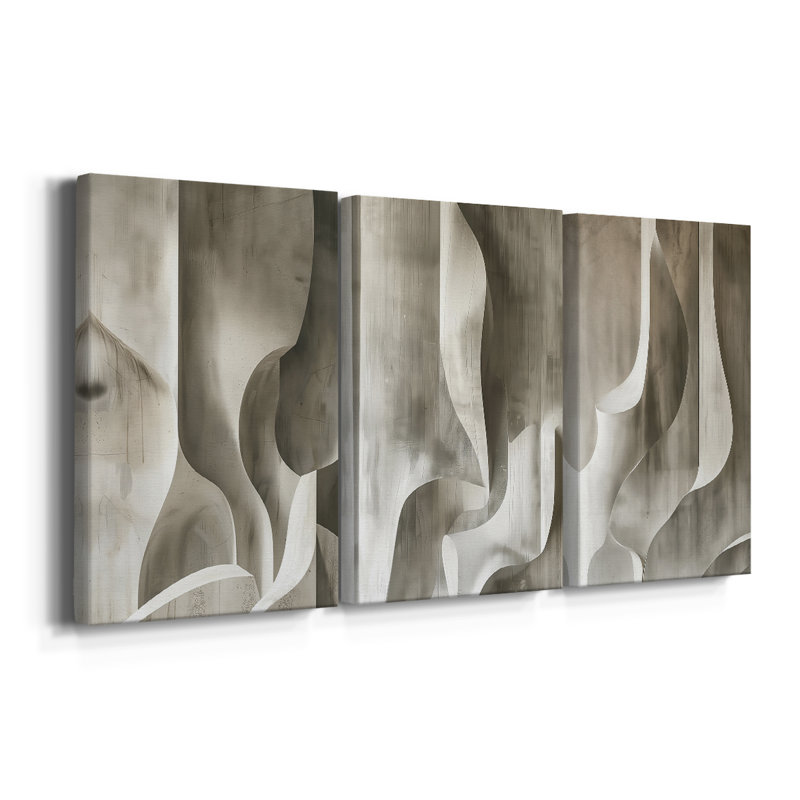 ABSTRACT Series CDLXIX - Toile tendue sur mesure - 3 pièces, H 12 po x l 24 po