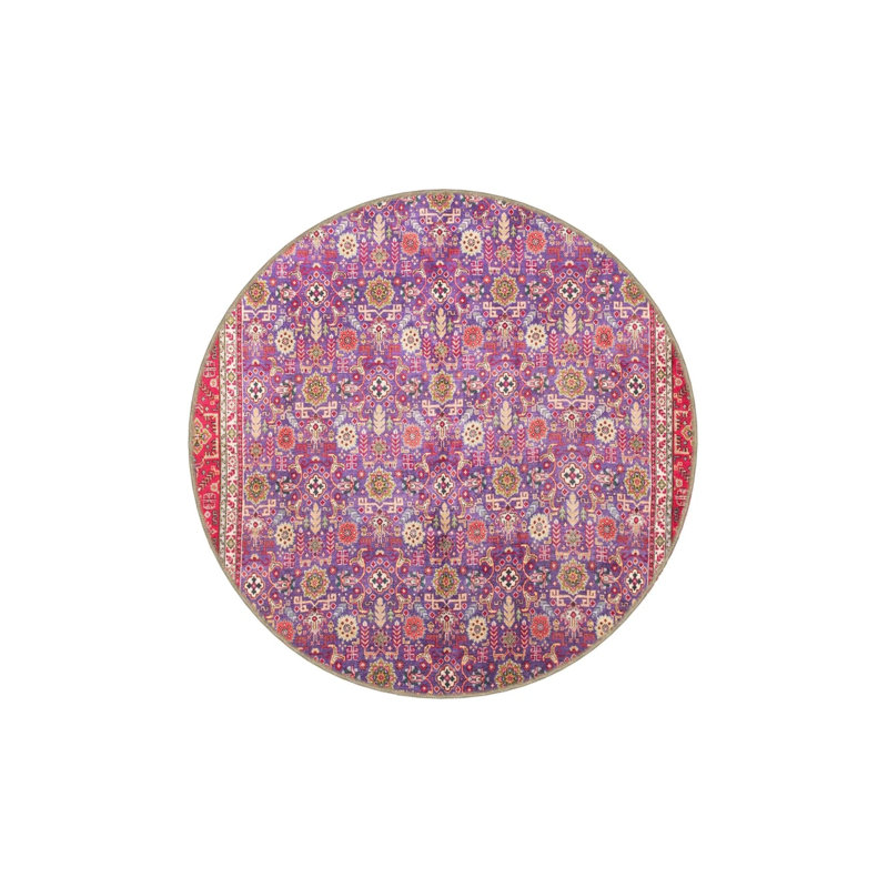 Multicolored Traditional Motif Ethnic Floral Patterned Vintage Decorative Carpet, Rectangle 2'4" x 4'