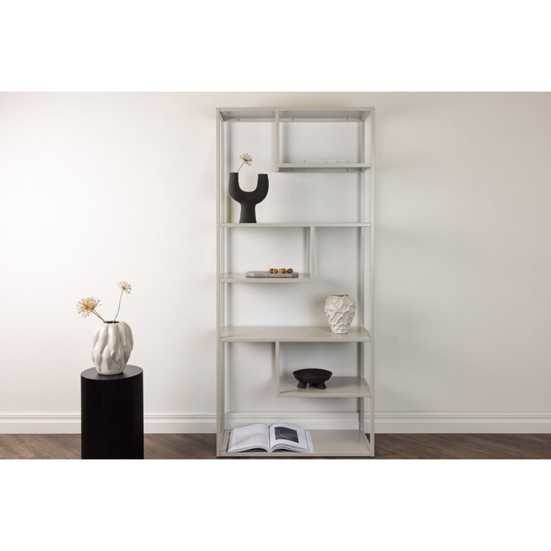 Lakitha 188cm H x 85cm W Steel Geometric Bookcase