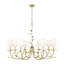 Lustre 8 lumières feuille d'or Parra-123222991