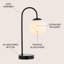 Lampe de table noire 18,25 po Halona-2097685253