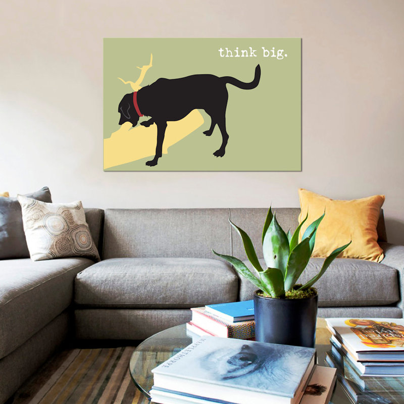 «Think Big», impression sur toile, H 8 po x l 12 po x P 0,75 po, Toile tendue, Pas de tapis