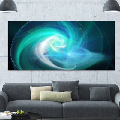 « blue fractal abstract illustration », impression sur toile