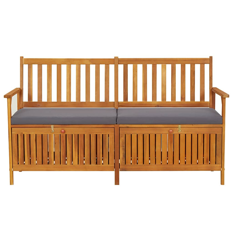 Boîte de rangement pour terrasse Cotswald, 33.1" H x 58.3" W x 24.4" D, Brun / Gris