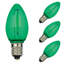 Ampoule DEL à filament omnidirectionnel C7 verte, 0,6 W (équivalent 7 W), culot E12, lot de 4-134876918