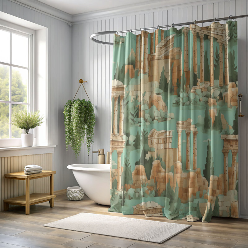 Rideau de douche Maraj, H 74 po x l 71 po