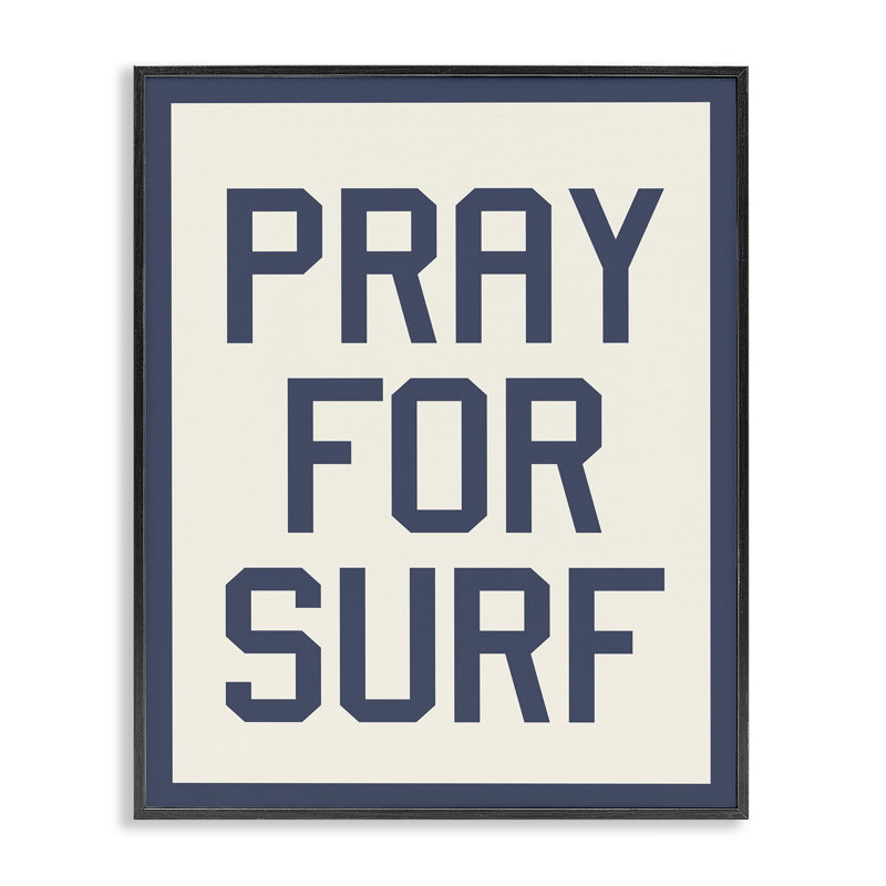 «Trinx Pray For Surf», art de la giclée encadrée par Daphne Polselli, H 14 po x l 11 po x P 1,5 po