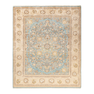 One-of-a-Kind 8 X 10 2010s Wool Area Rug in Blue