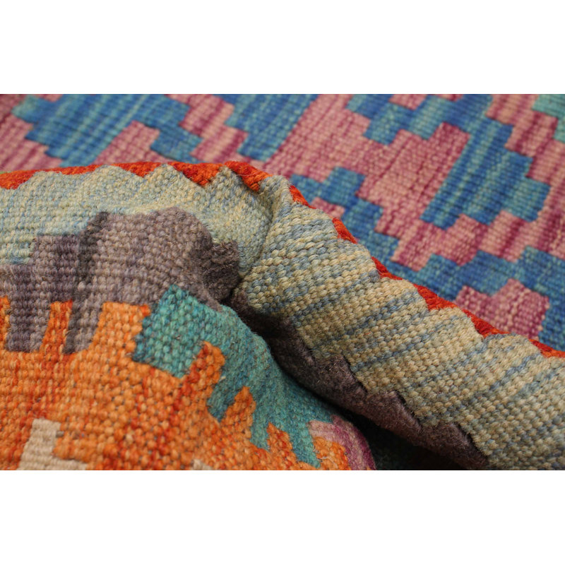One-of-a-Kind 4' X 6' New Age Wool Area Rug in Cyan