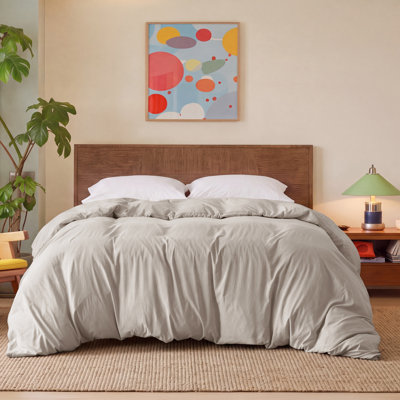 Literie Housse de couette seulement - Literie toute douce prélavée toutes saisons, avec fermeture à glissière, lin, édredon non inclus