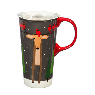 The Holiday Aisle® Jozwiak Ceramic Travel Mug