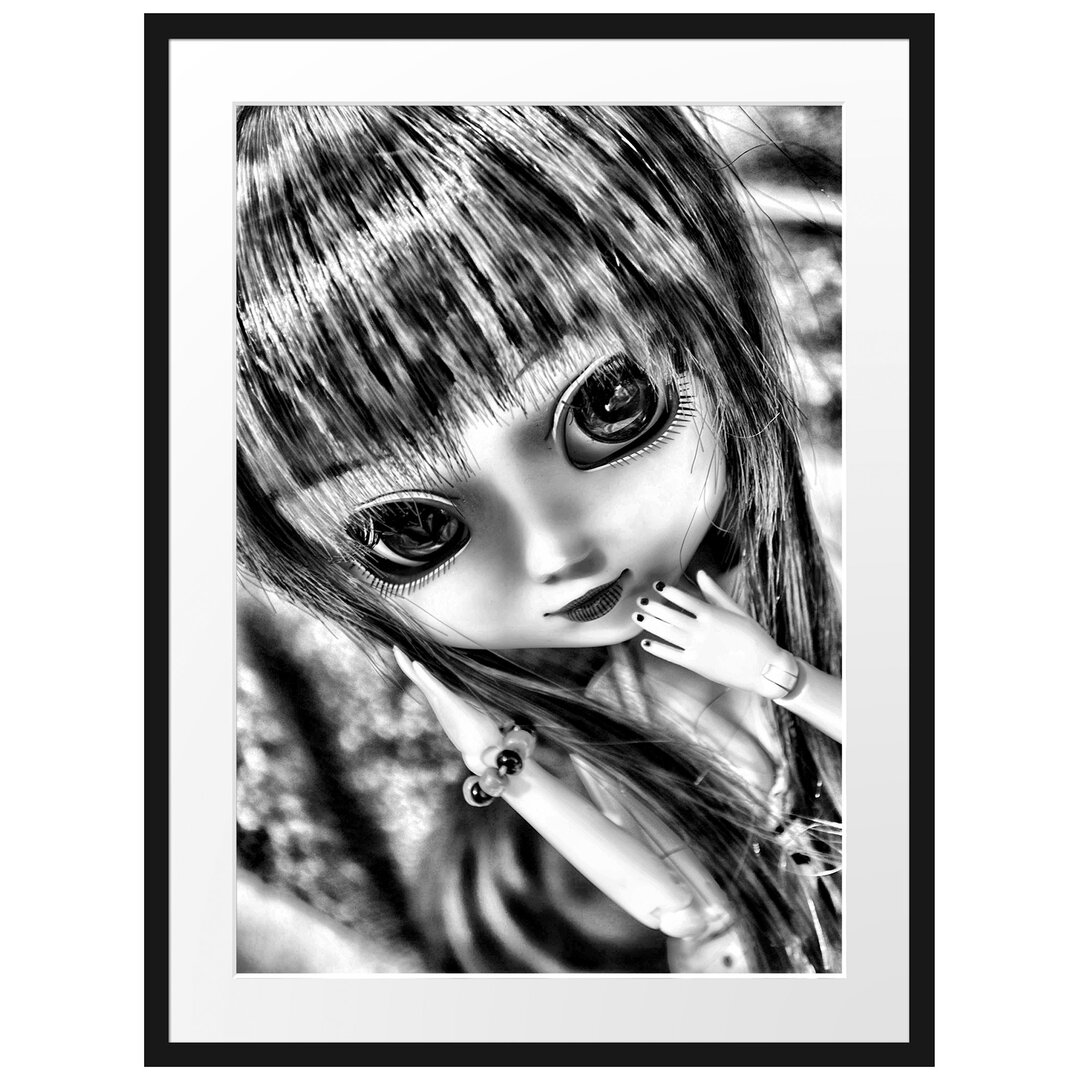 Gerahmtes Poster Pullip-Puppe mit Haaren