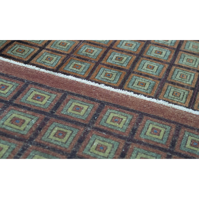Tapis vert noué à la main de haute qualité