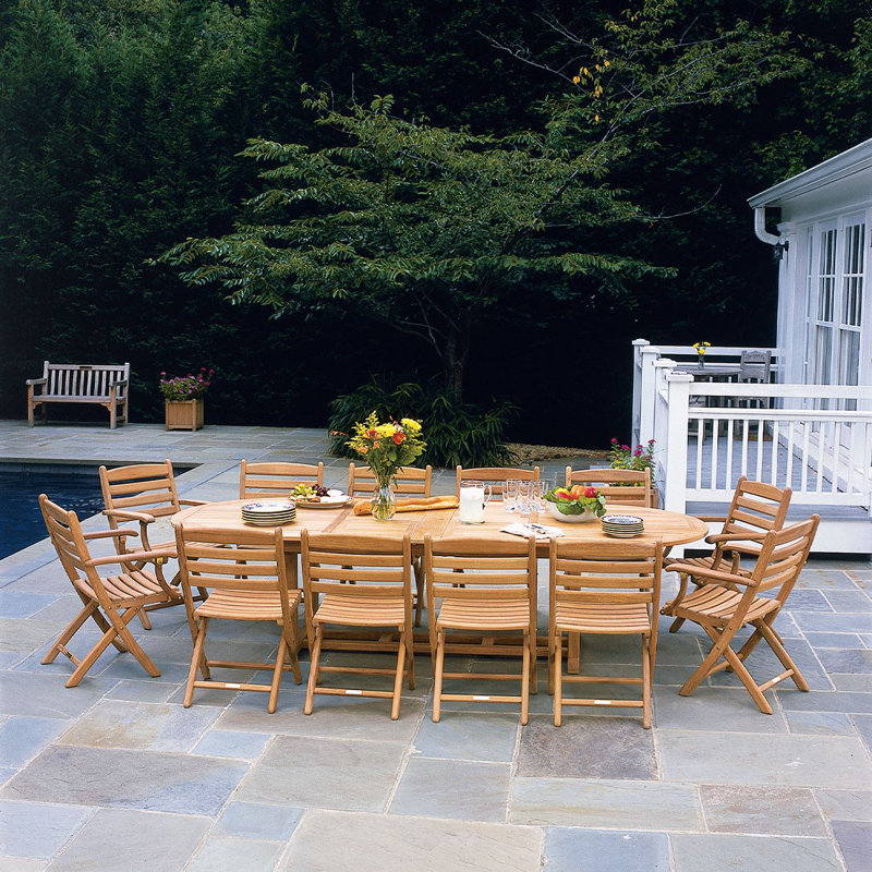 Essex Outdoor Oval Teak Dining Table