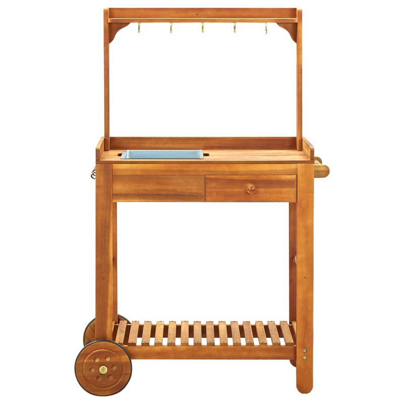 Sundquist Solid Wood Bar Cart