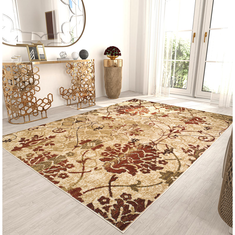 Tapis intérieur / extérieur en laine tissé à la machine Spiers, Rectangle 8 pi x 11 pi