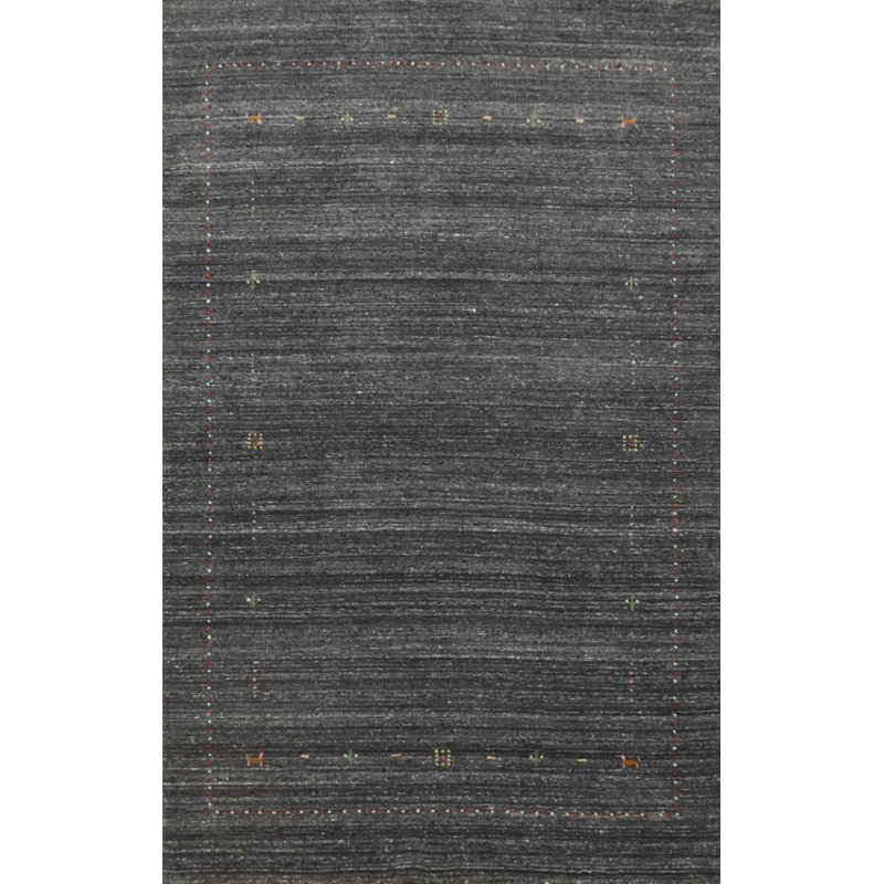 Tapis tribal fabriqué à la main de style Gabbeh 5 x 8