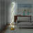 Modern Adjustable LED Floor Lamp With 3-Way Dimmable Brightness, Flexible Silicone Design For Living Room, Bedroom, Office, Study - 6000K Daylight White, 2700LM Brightness