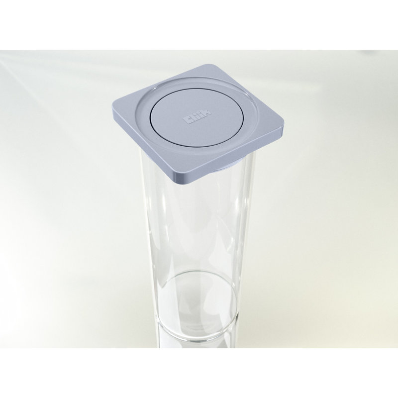 Boîte de conservation en verre Cliik Press, grand format, 2,4 L, Gris