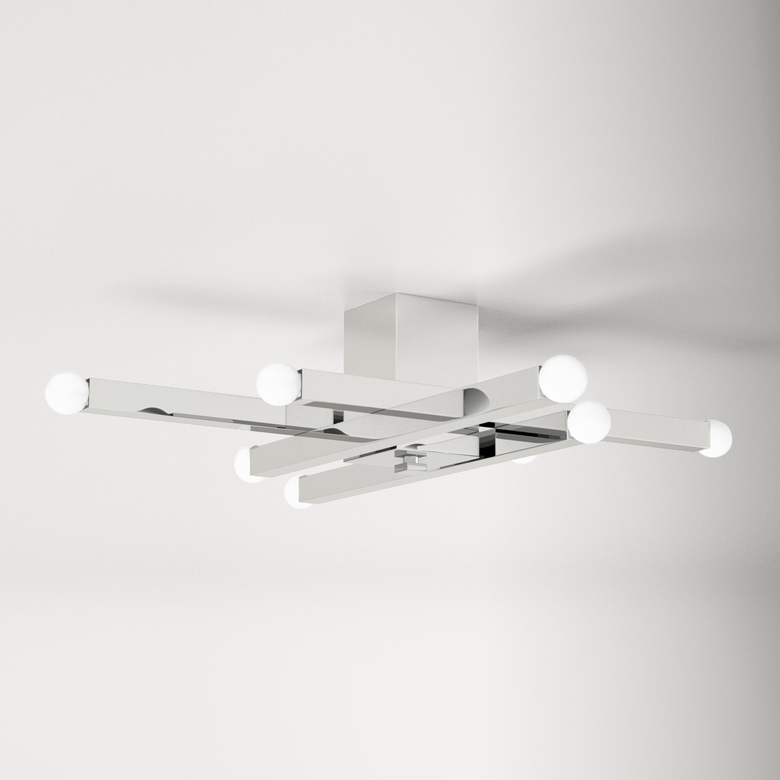Peary 8 Light Flush Mount, Polished Nickel