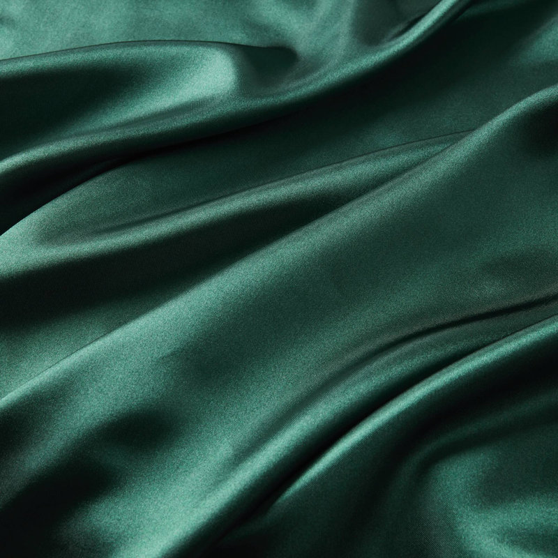 Satin Wrinkle Resistant Luxury Sheet Set, Full Sheet Set + 4 Standard Pillowcases, Emerald