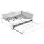 Lit de jour double avec canapé-lit capitonné rembourré, structure de canapé-lit avec dossier confortable et accoudoirs, velours (79,5 po x 58 po x 25 po)