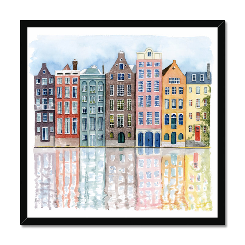Neighborhood I by Grace Popp - Painting, Black Framed Paper Print, 55cm H x 55cm W