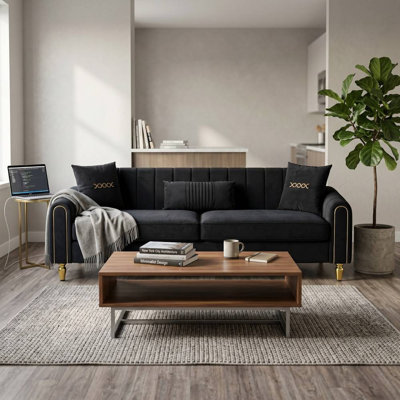 Sofa 3 places (noir)