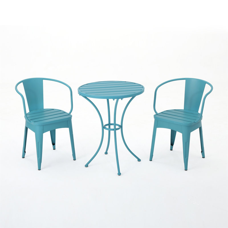 Colmar 3 Pc Kd Metal Set, Blue