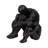 Jordann Contemporary Textured Polyresin Seated Human Figure Sculpture with Abstract Detailing-1093485681