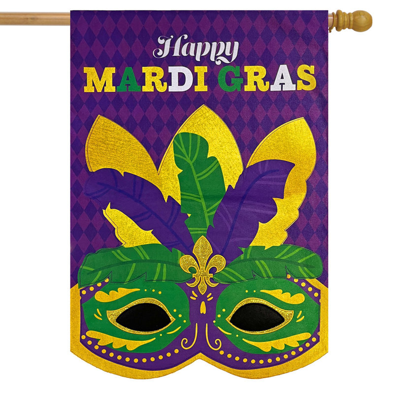 Drapeau Mardi Gras Mask House