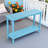 Outdoor 48'' Patio HDPE Adirondack 2-Tier Shelf Console Table, Rectangular Table Side Table, All-Weather Resistance-1395205356