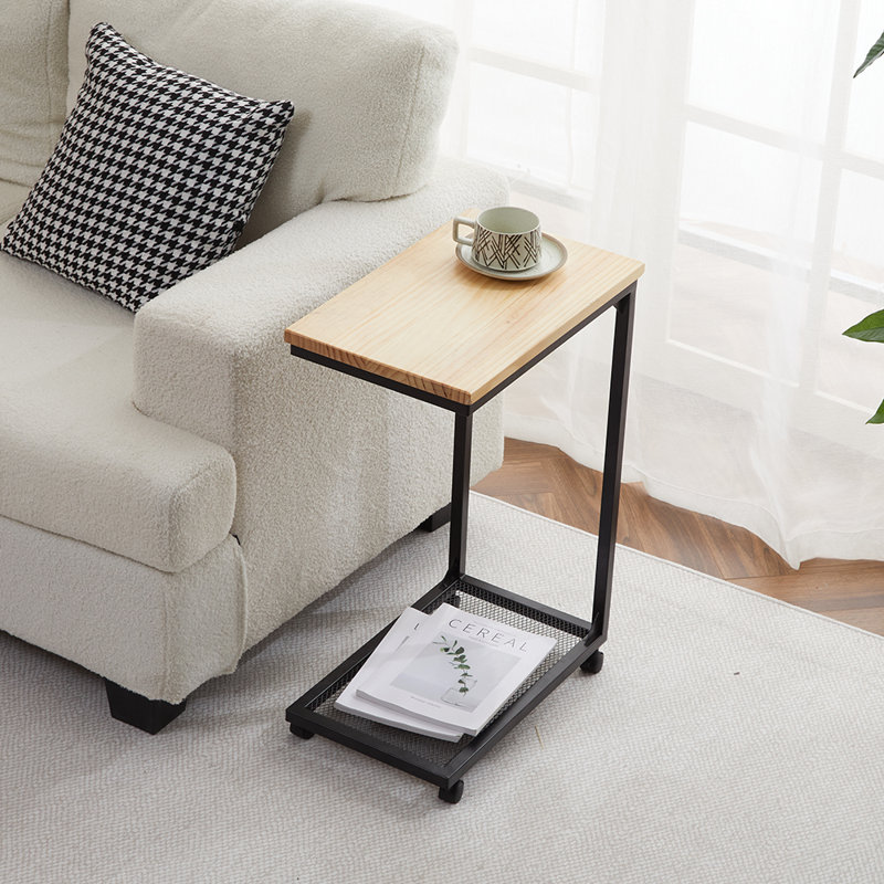 Ahzir Side Table with Storage, Medium Yellow Wood