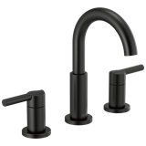 Nicoli Widespread Bathroom Faucet 3 Hole, 2-handle Bathroom Sink Faucet with Drain Assembly