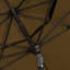 Parasol de patio de 11 pieds en bronze avec nervures en fibre de verre et collier inclinable en teck Sunbrella-303157380