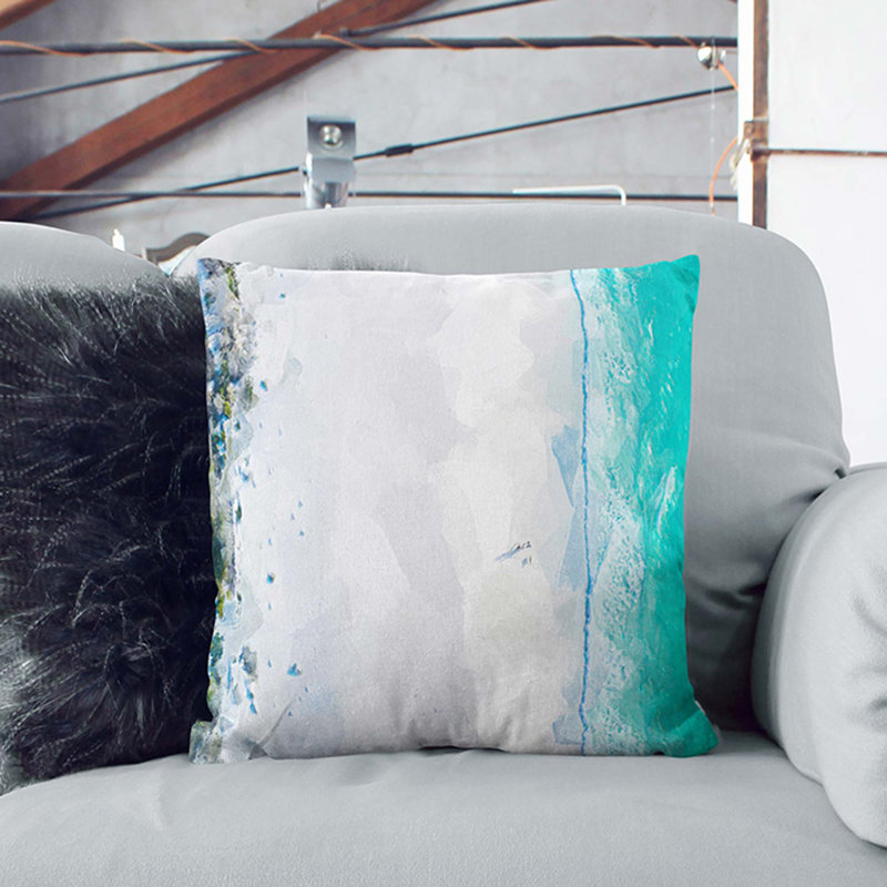 Square Throw Cushion, 40cm H x 40cm W x 15cm D, Black
