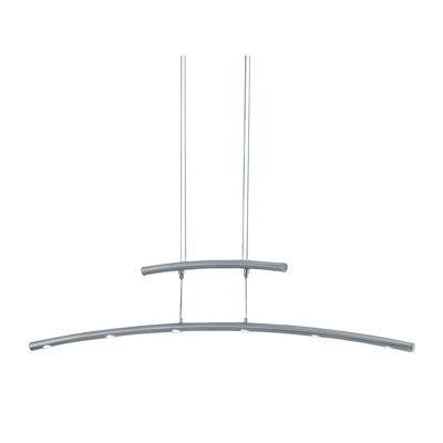 Adames 6 - Light Satin Nickel LED Kitchen Island Pendant