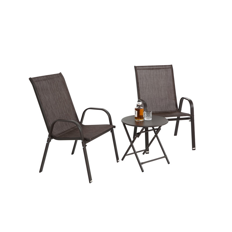 Ensemble repas extérieur pour 2 personnes, Brun