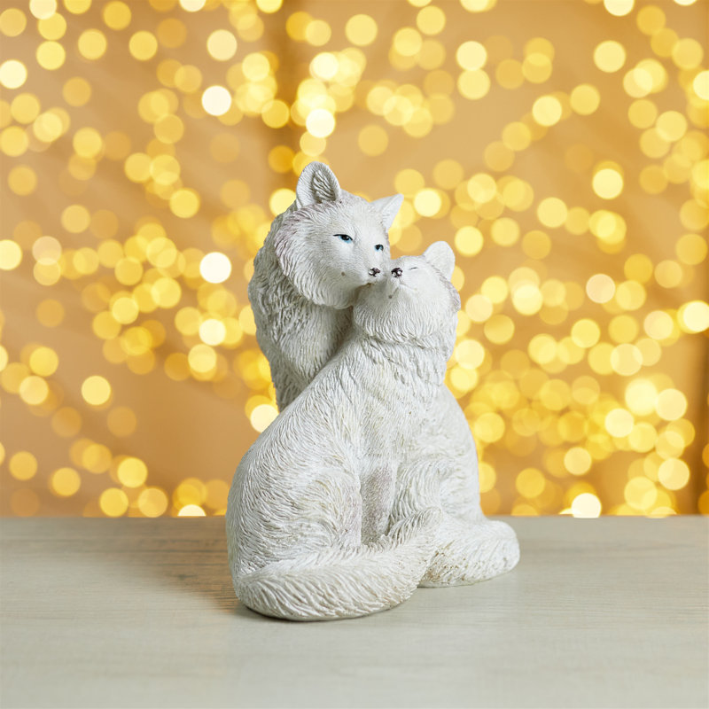 Figurine de couple Winter Fox (ensemble de 2)