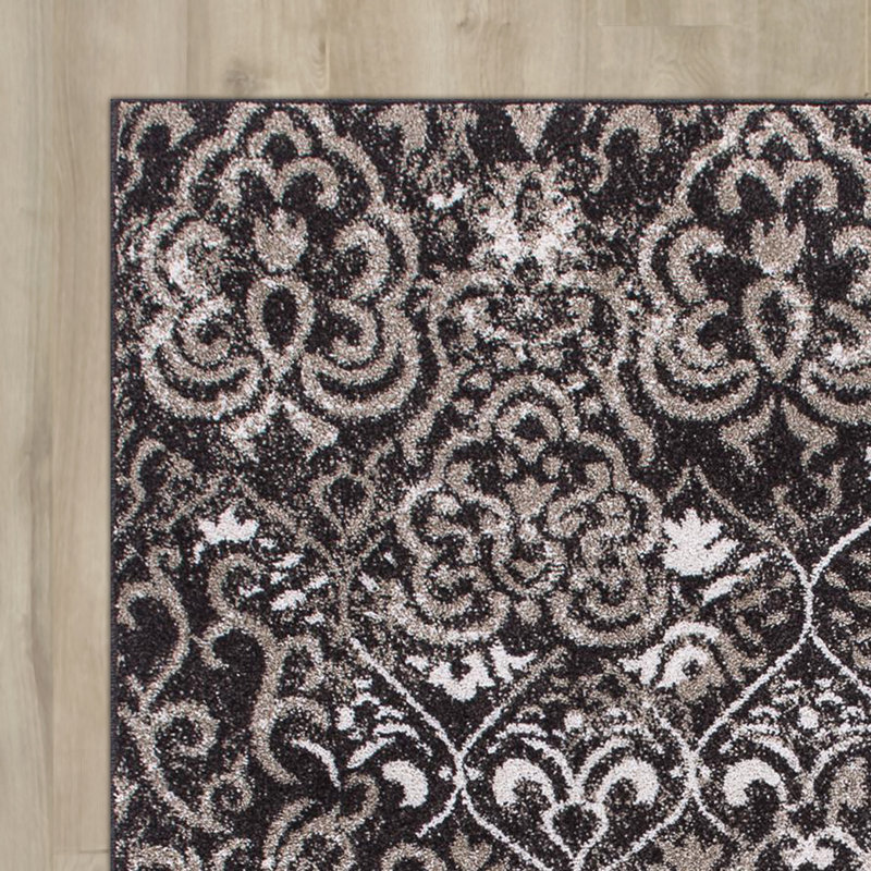 Tapis noir/gris area Horsham, Rectangle 7 pi 10 po x 10 pi 6 po
