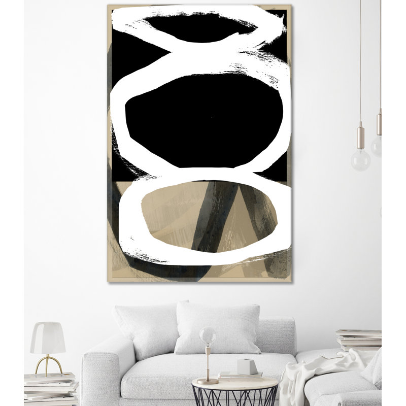 "Bold Black On White No4" par Cartissi, H 72 po x l 48 po