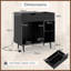 Manufactured Wood,Metal 79cm H Media Shelves-1416393786