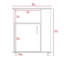 Armoire à micro-ondes inférieure Kit, une porte, trois tablettes latérales-1729286010