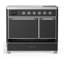 Cuisinière à induction 40 pouces avec 6 éléments à induction en graphite mat Majestic III Series (garniture chromée)-124828857-124828849
