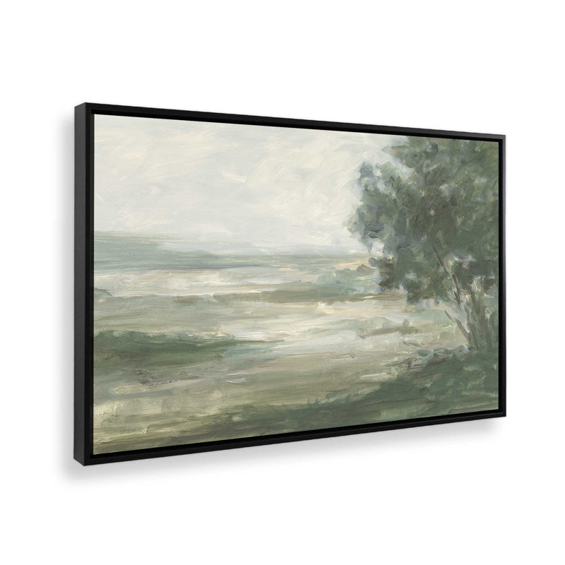 «Serene Valley Vista II» par Ethan Harper, reproduction d'art, H 30 po x l 40 po, Floater Framed Print without Mat Canvas